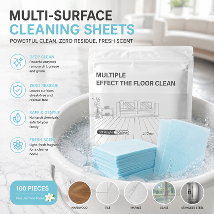 🔥New Hot Selling❤️‍🔥🔥✨ 100PCS Multi-Surface Cleaning Sheets – Powerful, Streak-Free & Fresh Scent 🧼✨ Safe on Hardwood, Tile, Marble, Glass & Stainless Steel! 🏠💎 Easy Wipe, Zero Residue & Fast Cleaning! 🧹💨-ZZ