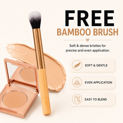 ✨ Long-Lasting Waterproof Concealer 🎨 High Coverage Cream to Hide Dark Circles, Acne Scars, Freckles & Redness | Natural, Skin-Like Finish, Suitable for All Skin Types + FREE Makeup Brush Included! 🧴-ZYY