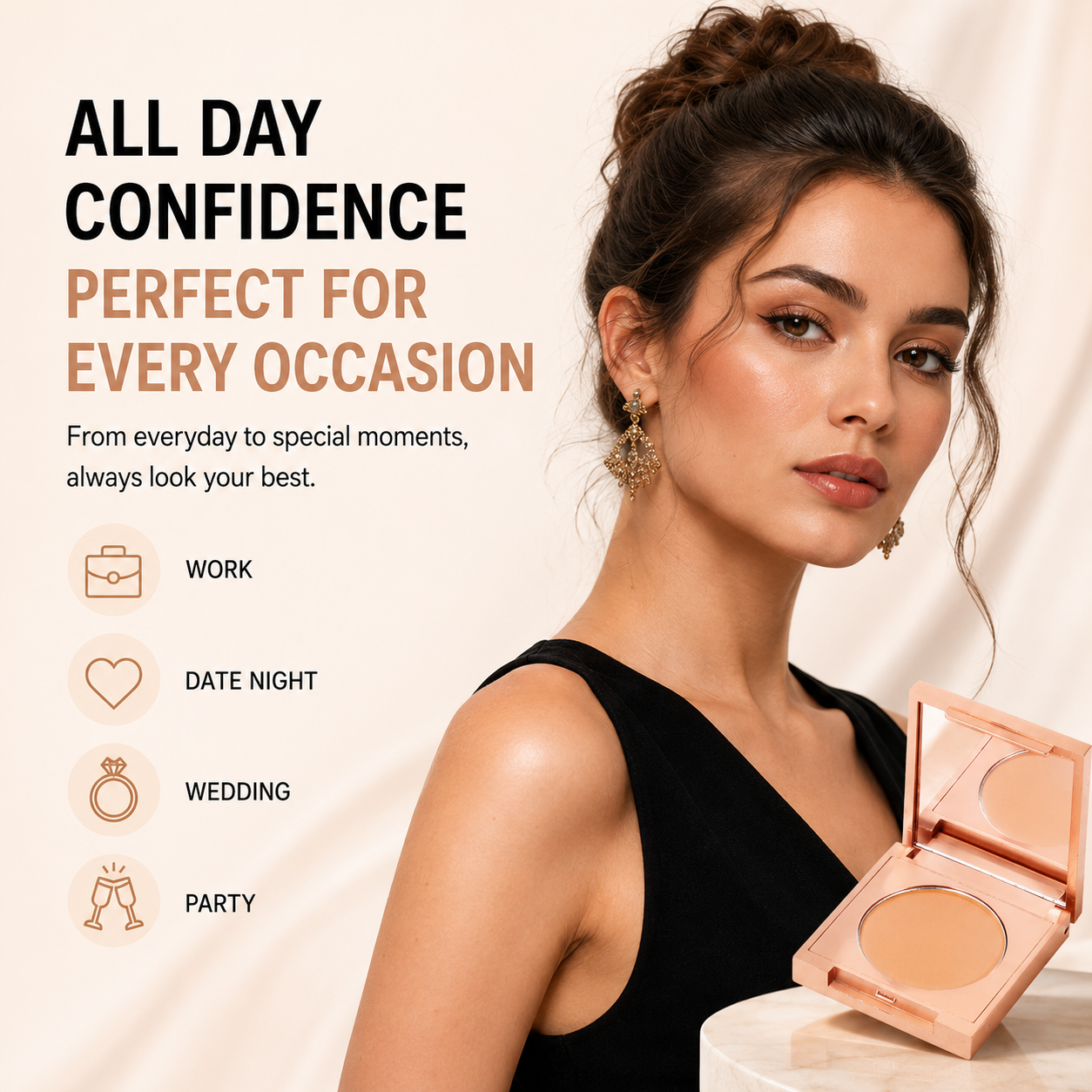 ✨ Long-Lasting Waterproof Concealer 🎨 High Coverage Cream to Hide Dark Circles, Acne Scars, Freckles & Redness | Natural, Skin-Like Finish, Suitable for All Skin Types + FREE Makeup Brush Included! 🧴-ZYY