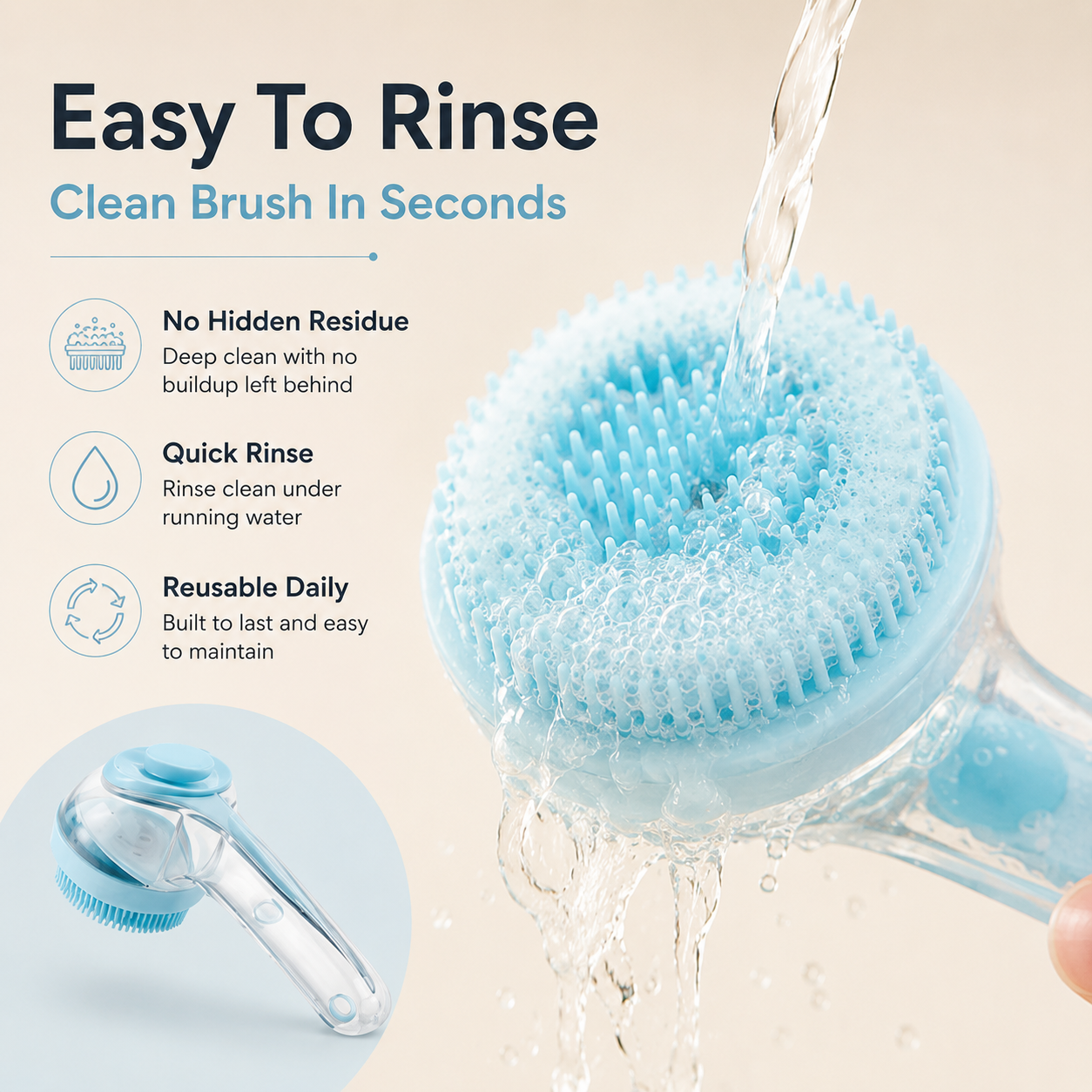 🛁🐶🐱 Pet Shower Scrubber Brush 🧼 Integrated Shampoo Storage Design ✅ Soft Silicone Massage Grooming Tool | Ergonomic Comfort Grip, Deep Clean Loose Hair & Dirt, Convenient Pet Bathing Accessory 🎁-ZYY