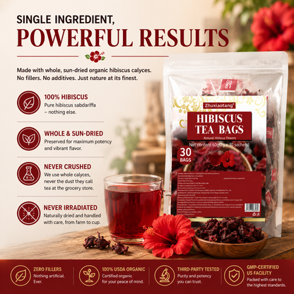 🌺✨ Premium Hibiscus Sabdariffa Herbal Tea 🍵❤️ – Boost Blood Health & Promote Circulation Naturally 🌿💖 🌸 Supports Heart & Vessel Wellness | 💧 Energizing Daily Ritual for Men & Women 🏃‍♀️💪-ZZ