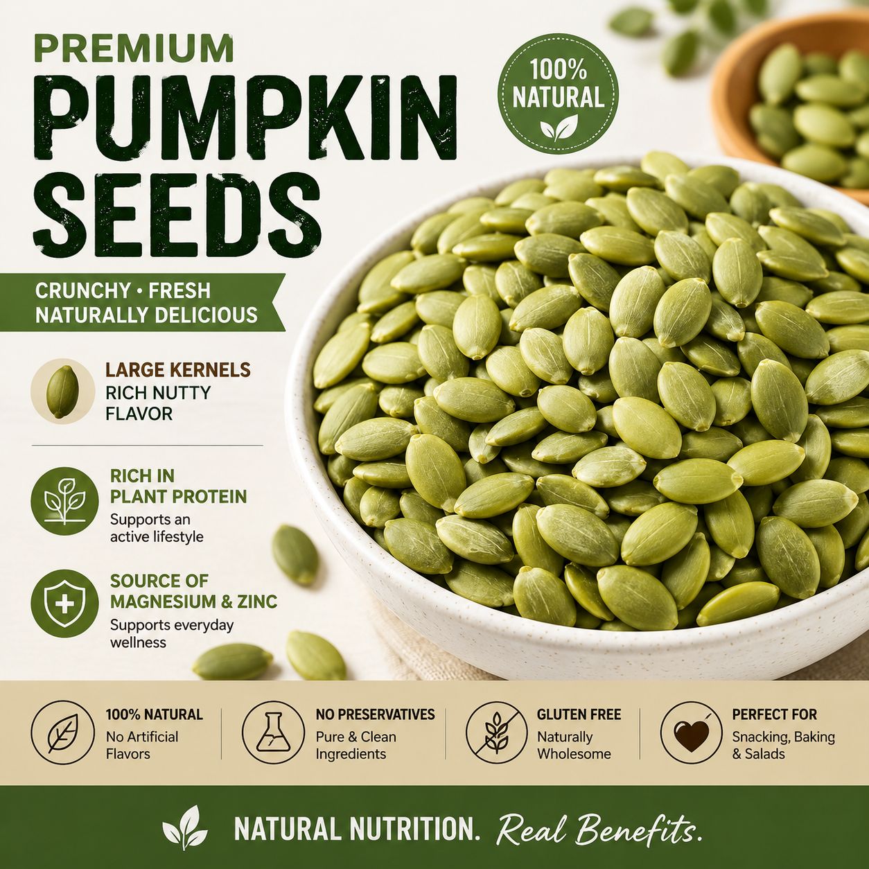 🌿✨ Premium Pumpkin Seeds SuperSnack | 💤 Supports Better Sleep • ⚡ Fights Fatigue • 🩸 Helps Balance Blood Sugar Naturally 🎃-DG1
