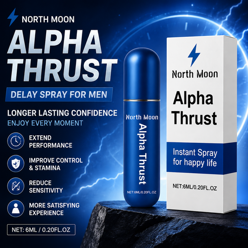 ⚡ North Moon Alpha Thrust Delay Spray for Men – Discreet Intimate Care Spray for Longer-Lasting Confidence, Better Control & Adult Couple Moments, 6ml-WZH