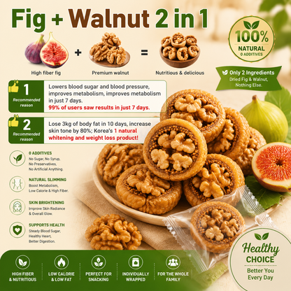🌿🍯 Fig Stuffed with Walnut – Metabolism & Weight Management Support Superfood Snack 🌰✨-DG1