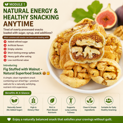 🌿🍯 Fig Stuffed with Walnut – Metabolism & Weight Management Support Superfood Snack 🌰✨-DG1