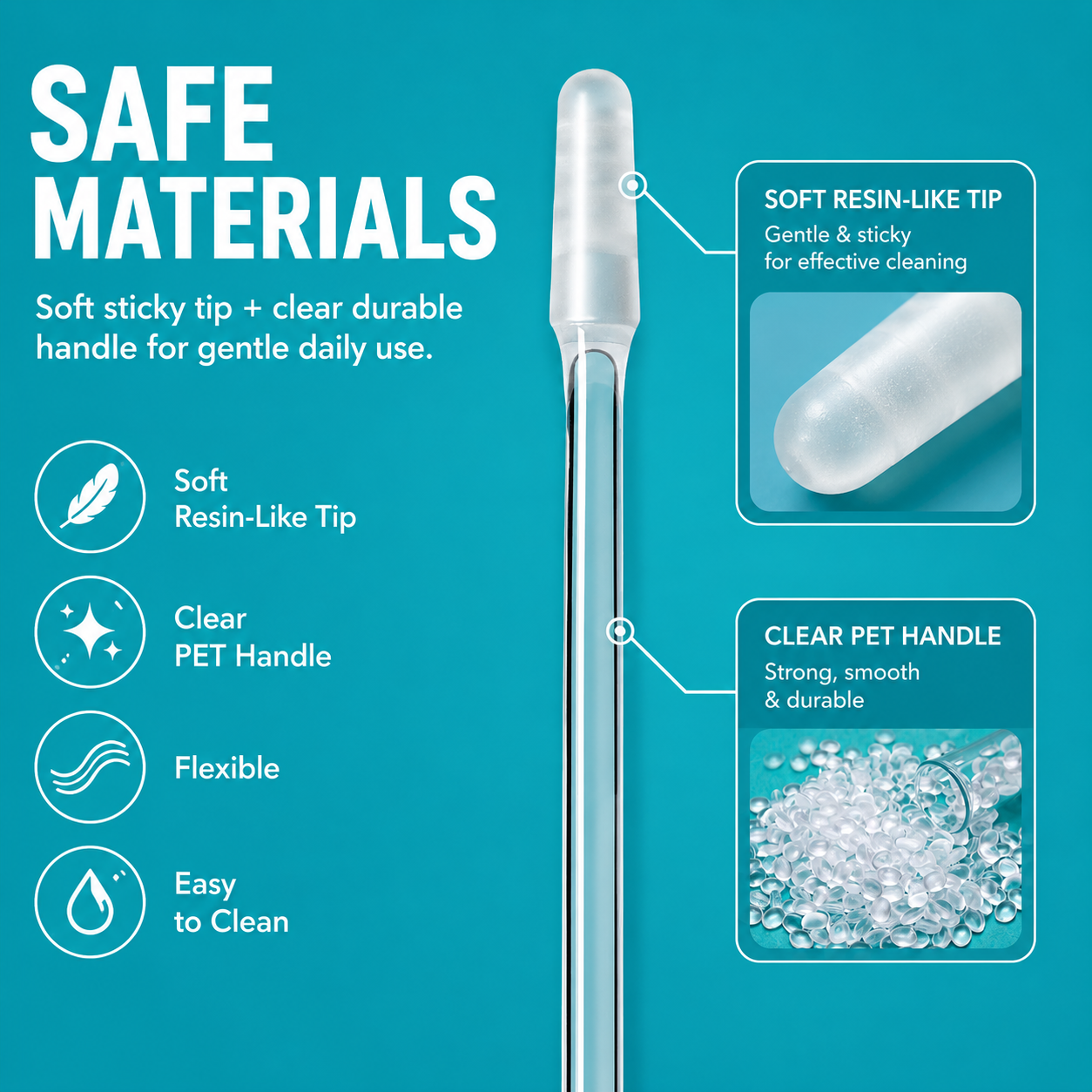 👂Sticky Ear Wax Removal Sticks | ✅Washable & Reusable Ear Cleaners | Soft Gentle Tips, No Hurt Ears | Safe Earwax Remover Tool for Adults & Kids, Household Daily Ear Care Kit-ZYY