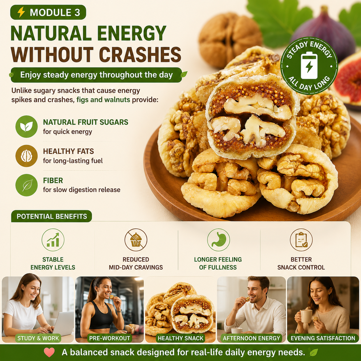 🌿🍯 Fig Stuffed with Walnut – Metabolism & Weight Management Support Superfood Snack 🌰✨-DG1