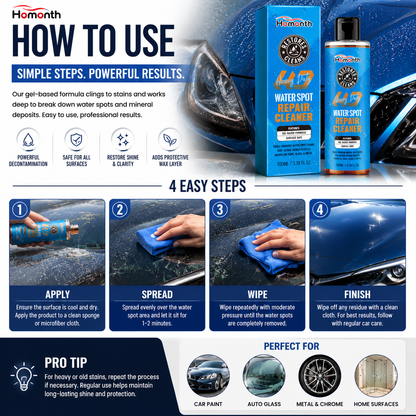 🚗💧 Water Spot Repair Cleaner – Heavy Duty Car & Home Surface Restorer ✨ | Removes Water Stains, Mineral Deposits & Oxidation | Shine & Protect Formula 🛡️-DG1