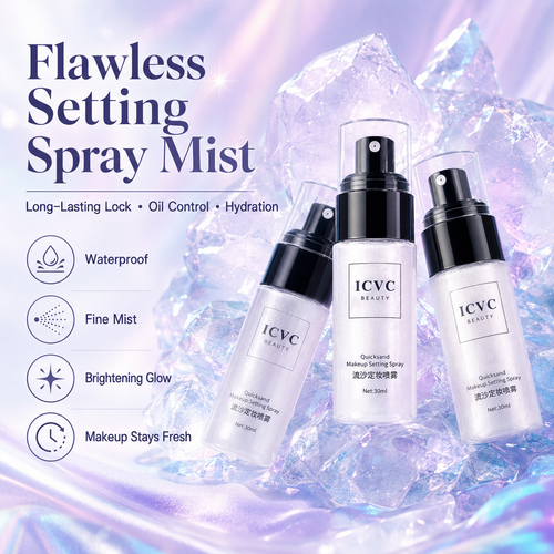 💫✨ Makeup Setting Spray 🌬️💖 Long-Lasting Lock + Oil Control + Hydrating Care 💦🌸 💎 Waterproof Formula | 🌿 Moisturizing & Nourishing | ✨ Brighten Skin Tone & Glowing Finish 😍-ZYY