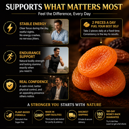 🔥🍑 Men’s Vitality Revival Dried Golden Apricots | Natural Energy, Stamina & Daily Confidence Boost-ZZ