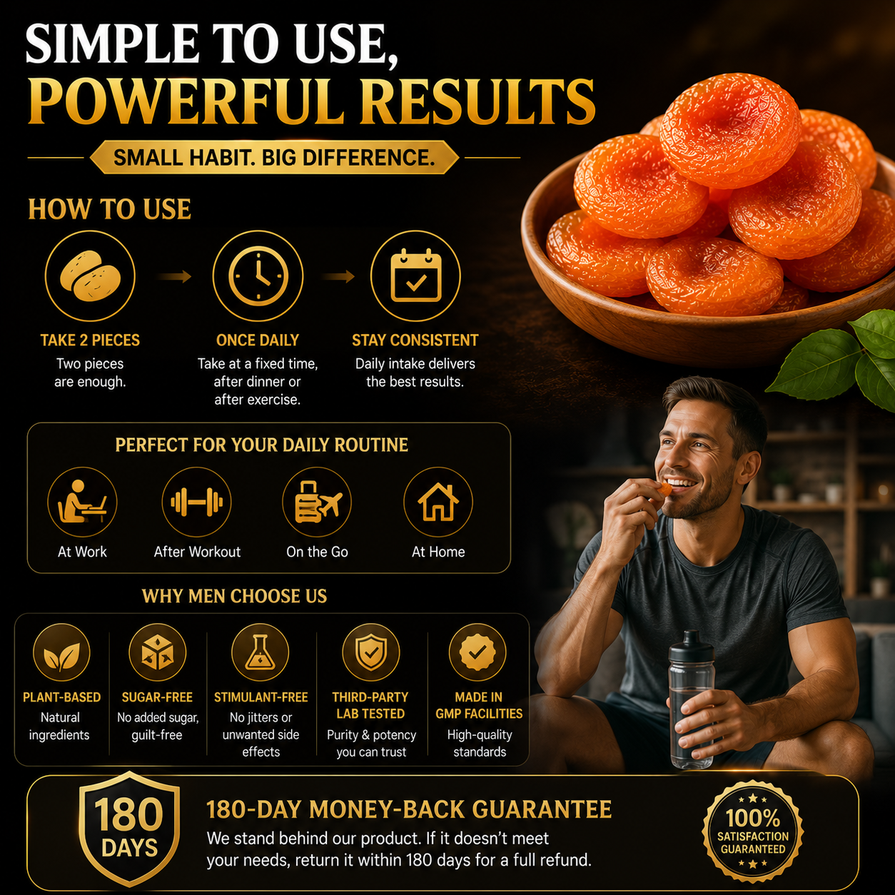 🔥🍑 Men’s Vitality Revival Dried Golden Apricots | Natural Energy, Stamina & Daily Confidence Boost-ZZ