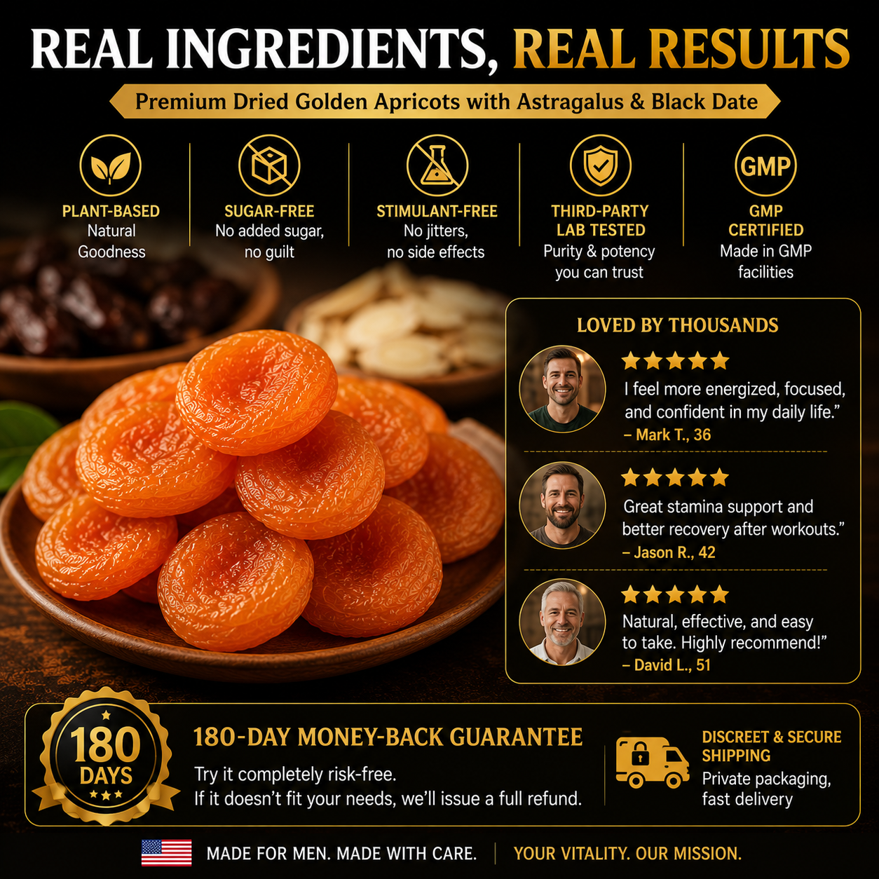 🔥🍑 Men’s Vitality Revival Dried Golden Apricots | Natural Energy, Stamina & Daily Confidence Boost-ZZ