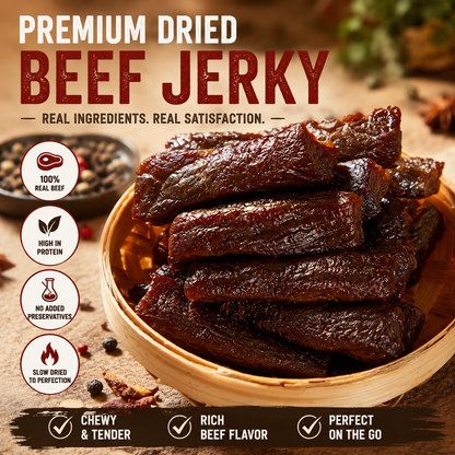⛰️🐂 High-Protein Pure Beef Jerky 🥩 | Healthy Low-Carb Snack for Energy & Fitness -💪DG