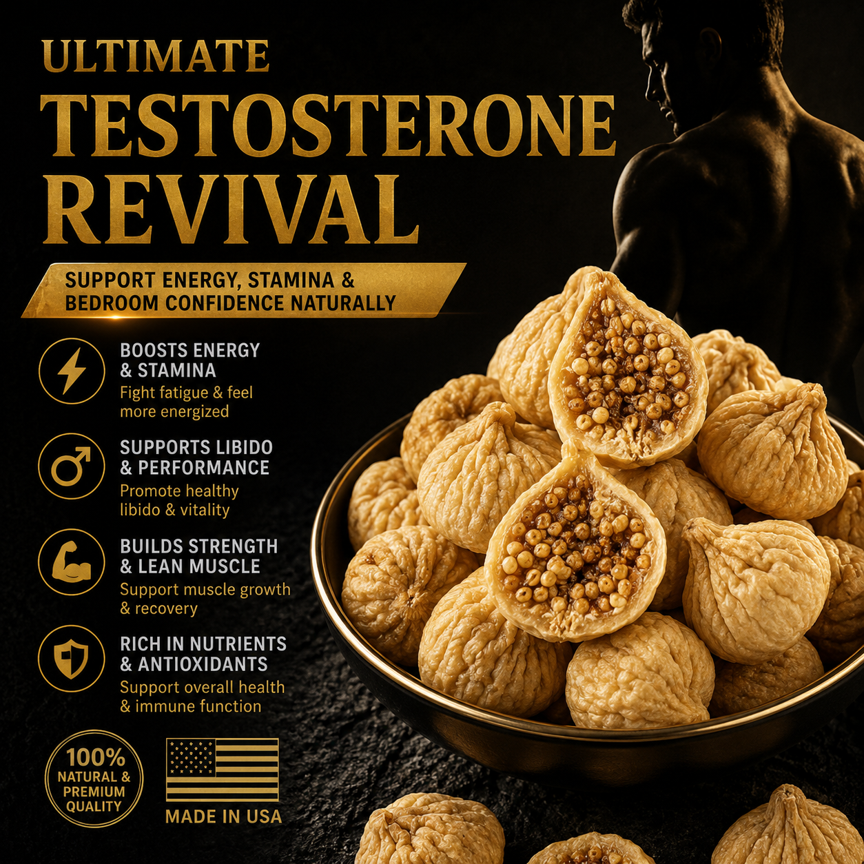 🔥🍑 Ultimate Men’s Vitality Boost Dried Fig Slices 🌿✨ Natural Energy, Stamina & Daily Performance Support 💪⚡ - ZZ
