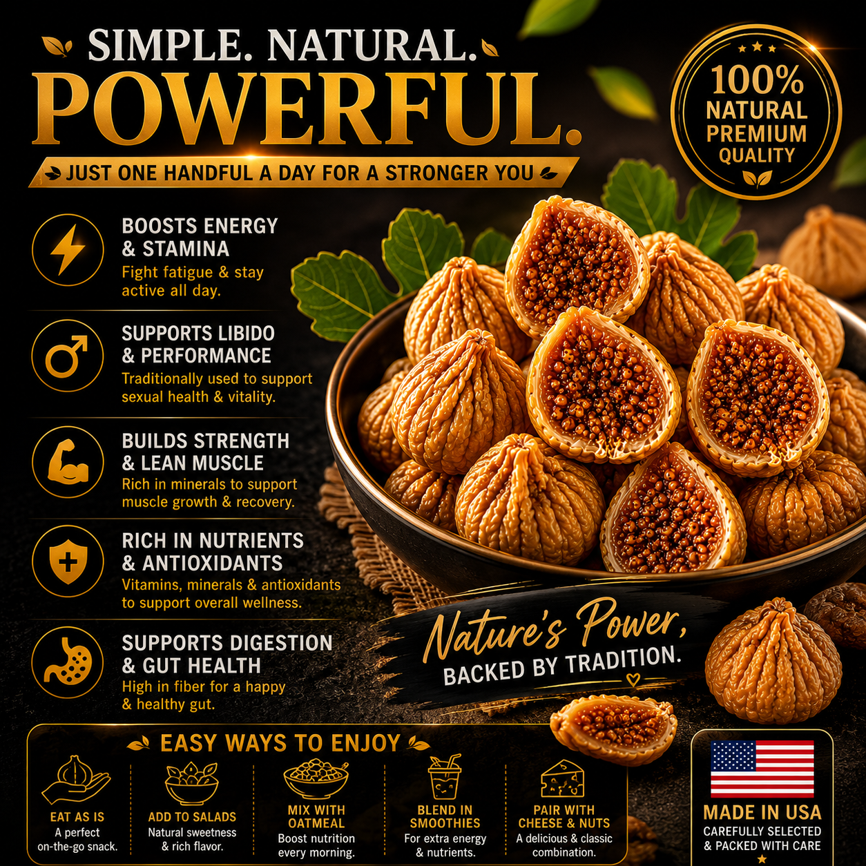 🔥🍑 Ultimate Men’s Vitality Boost Dried Fig Slices 🌿✨ Natural Energy, Stamina & Daily Performance Support 💪⚡ - ZZ