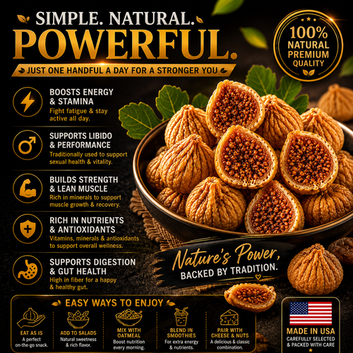 🔥🍑 Ultimate Men’s Vitality Boost Dried Fig Slices 🌿✨ Natural Energy, Stamina & Daily Performance Support 💪⚡ - ZZ