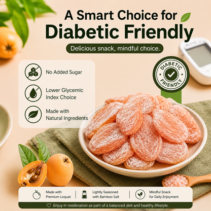 🌿✨ Bamboo Salt Dried Loquats – Naturally Sweet & Soothing 🌡️🩸 Supports Blood Sugar & Comforts the Throat 🍊💧-DG1