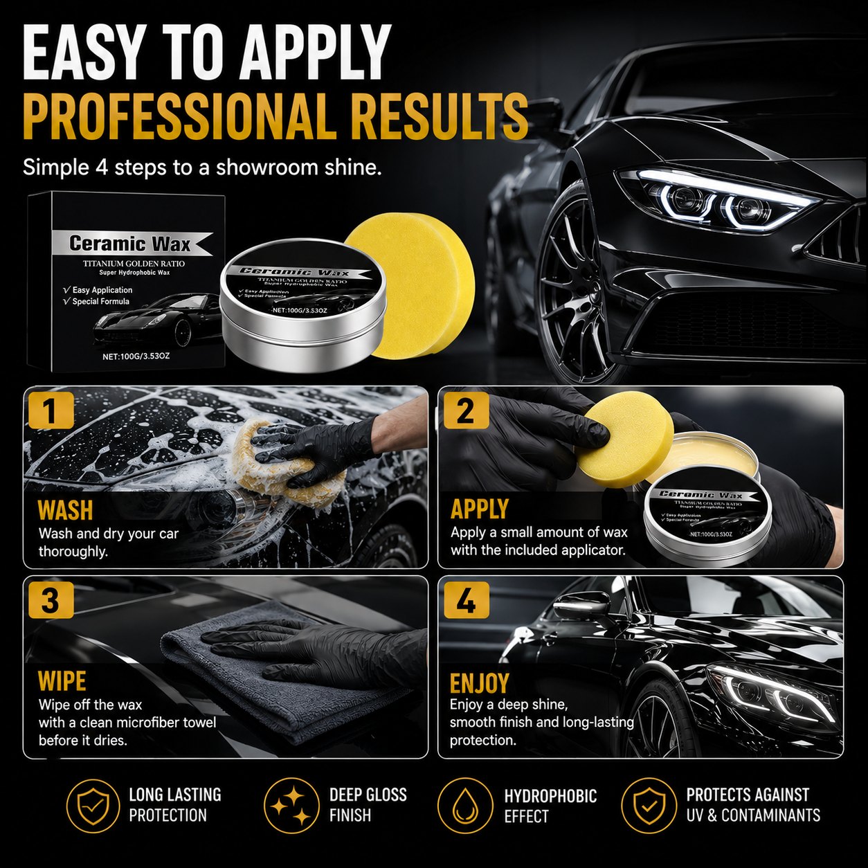 😱 Your Car Looks Older Than It Should? 🚗💔  ✨ Premium Car Restoration Wax  Restore Deep Gloss, Repel Dirt & Protect Your Paint Instantly 💎🛡️-ZZ