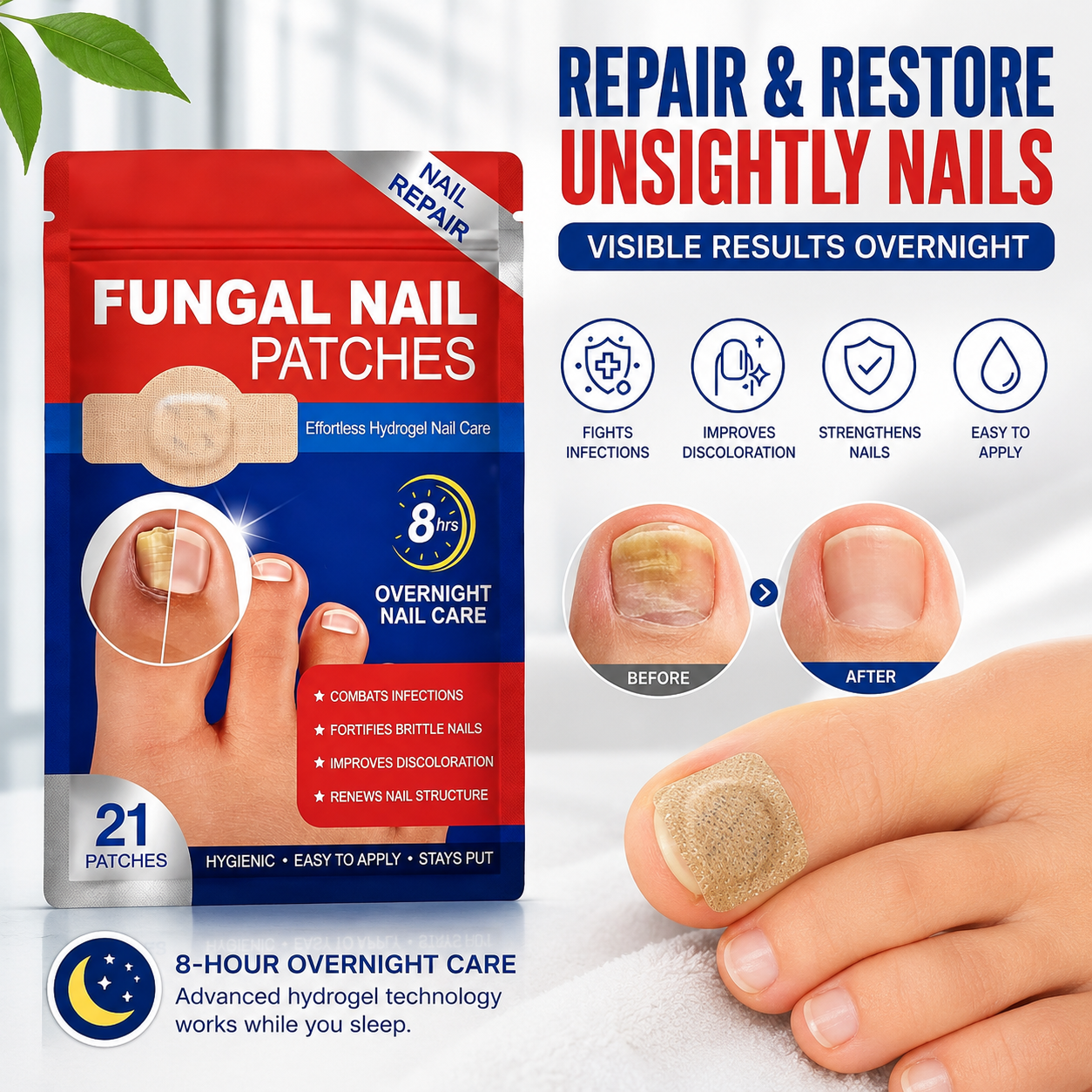 🔥 Nail Care Patches | ✨ Intensive Nail Renewal & Healthy-Looking Nail Support - DG