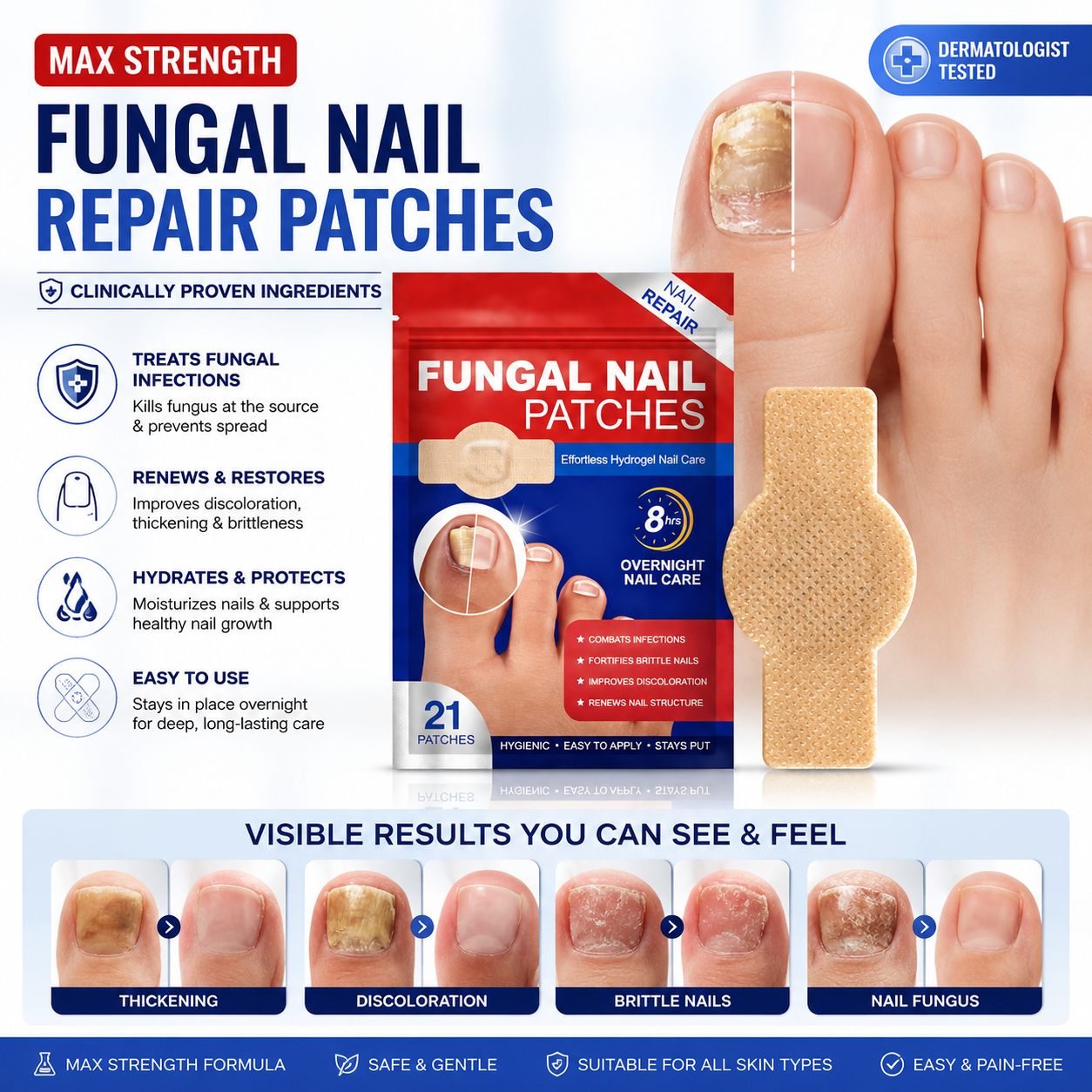 🔥 Nail Care Patches | ✨ Intensive Nail Renewal & Healthy-Looking Nail Support - DG