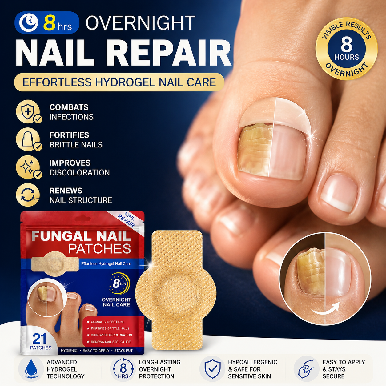 🔥 Nail Care Patches | ✨ Intensive Nail Renewal & Healthy-Looking Nail Support - DG