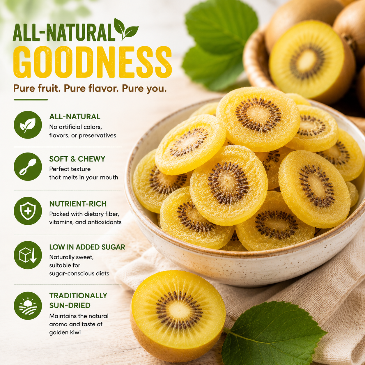 🥝 Golden Kiwi Slices-CJY