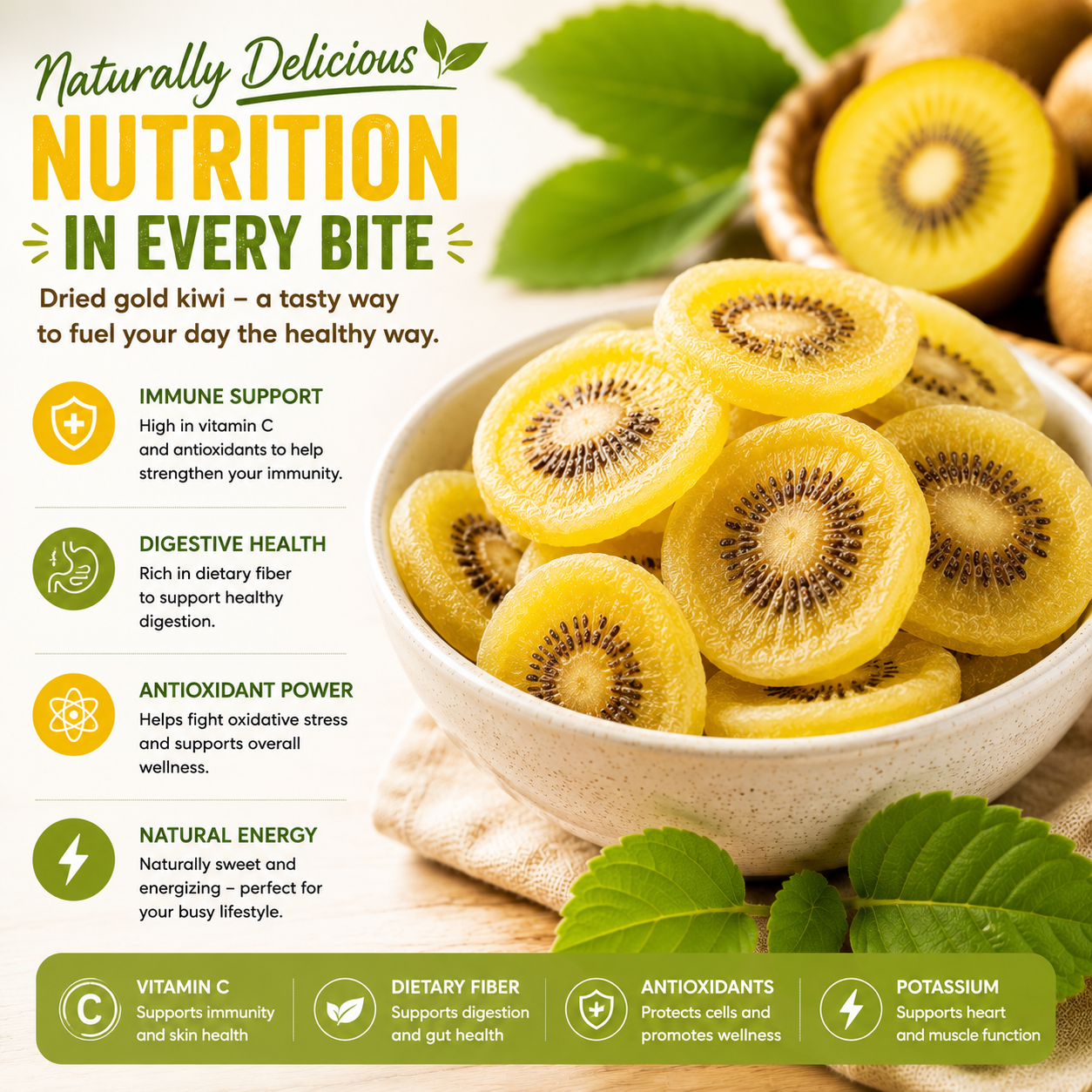 🥝 Golden Kiwi Slices-CJY