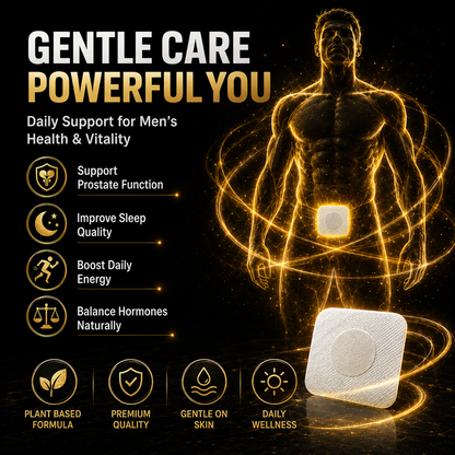💪Men Gentle Prostate Vitality Care Patches🌿Comfort Soothing Massage Navel Stickers, Natural Male Body Skin Wellness Support Patch Ideal Gift for Men-ZYY
