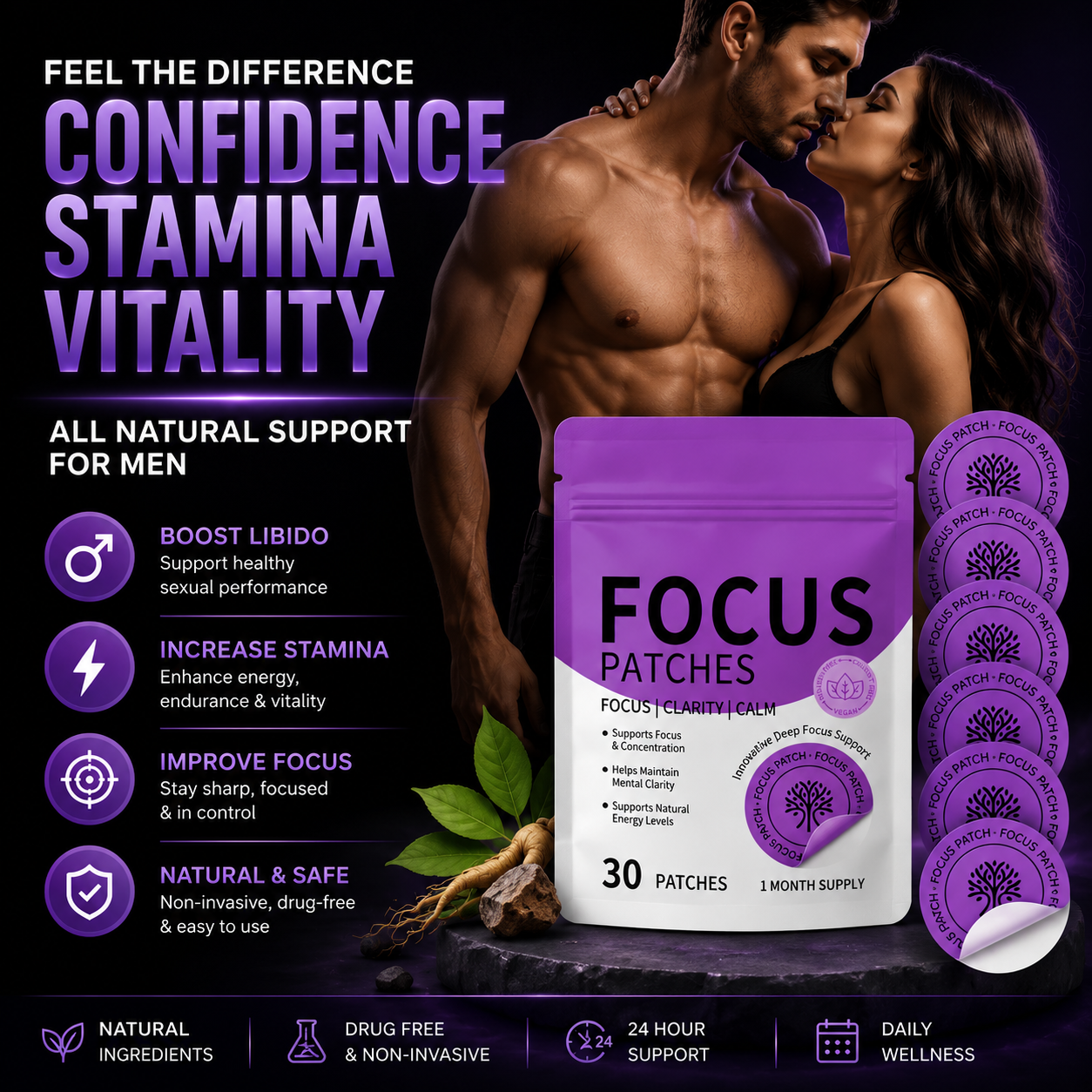 ⚡ Men’s Energy Balance Patch – Daily Vitality, Stamina & Confidence Support 💪-ZZ