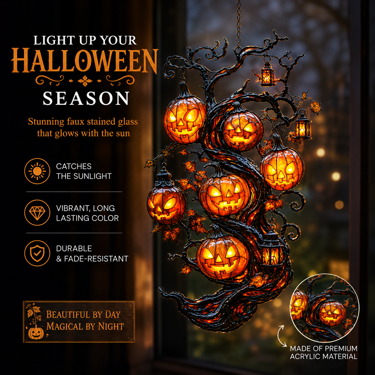 🎃✨ Pumpkin Tree Halloween Lantern – Light Up Your Spooky Season-CJY