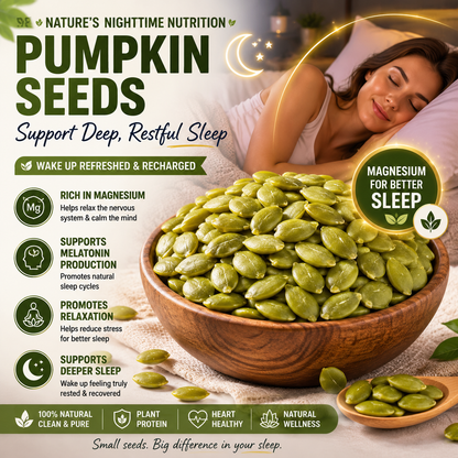 🌿✨ Premium Pumpkin Seeds SuperSnack | 💤 Supports Better Sleep • ⚡ Fights Fatigue • 🩸 Helps Balance Blood Sugar Naturally 🎃-DG1
