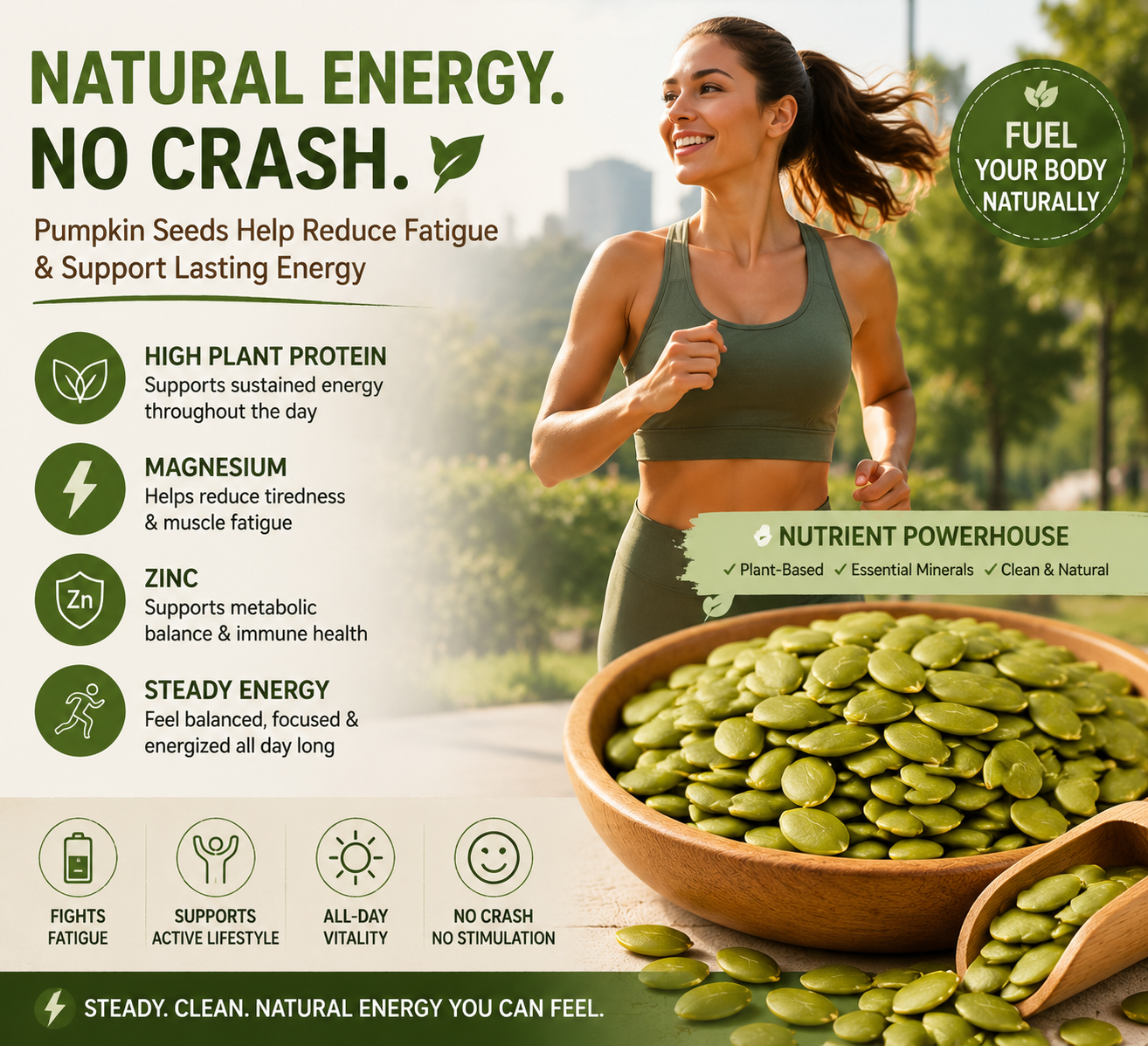 🌿✨ Premium Pumpkin Seeds SuperSnack | 💤 Supports Better Sleep • ⚡ Fights Fatigue • 🩸 Helps Balance Blood Sugar Naturally 🎃-DG1