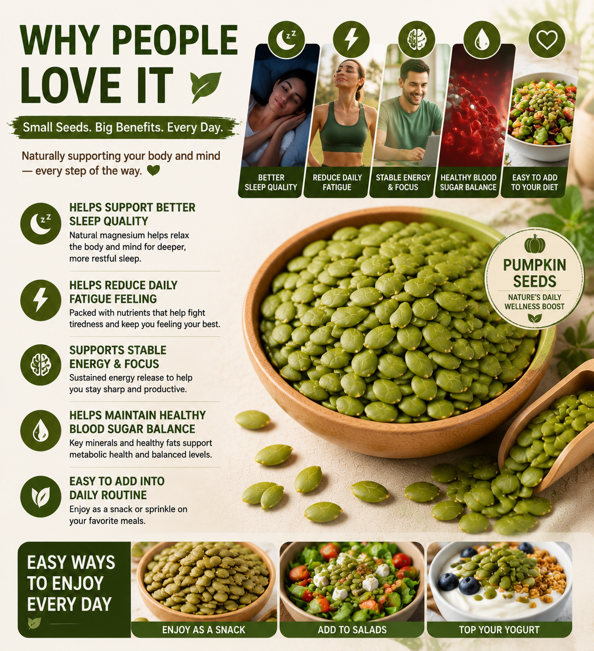 🌿✨ Premium Pumpkin Seeds SuperSnack | 💤 Supports Better Sleep • ⚡ Fights Fatigue • 🩸 Helps Balance Blood Sugar Naturally 🎃-DG1