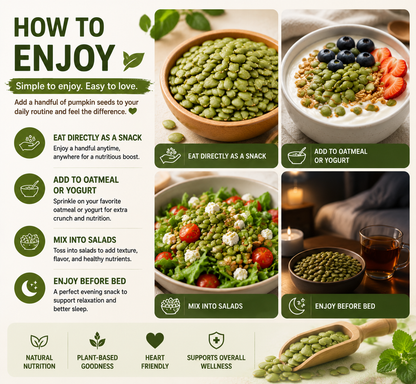 🌿✨ Premium Pumpkin Seeds SuperSnack | 💤 Supports Better Sleep • ⚡ Fights Fatigue • 🩸 Helps Balance Blood Sugar Naturally 🎃-DG1