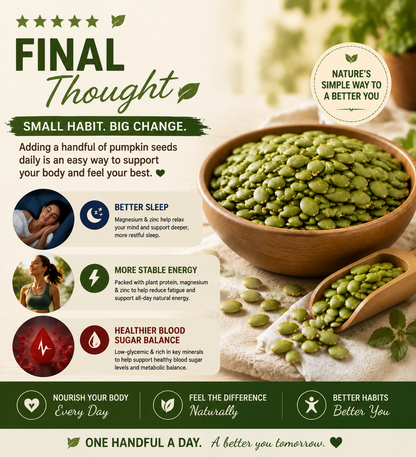 🌿✨ Premium Pumpkin Seeds SuperSnack | 💤 Supports Better Sleep • ⚡ Fights Fatigue • 🩸 Helps Balance Blood Sugar Naturally 🎃-DG1