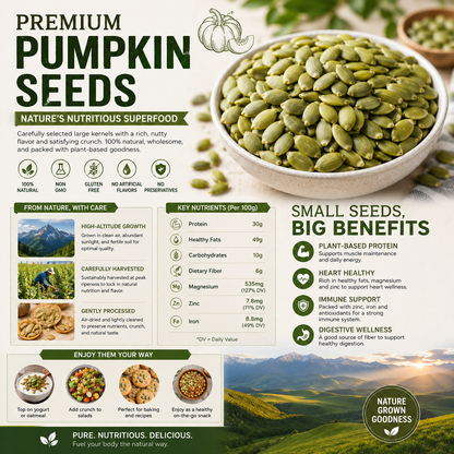 🌿✨ Premium Pumpkin Seeds SuperSnack | 💤 Supports Better Sleep • ⚡ Fights Fatigue • 🩸 Helps Balance Blood Sugar Naturally 🎃-DG1