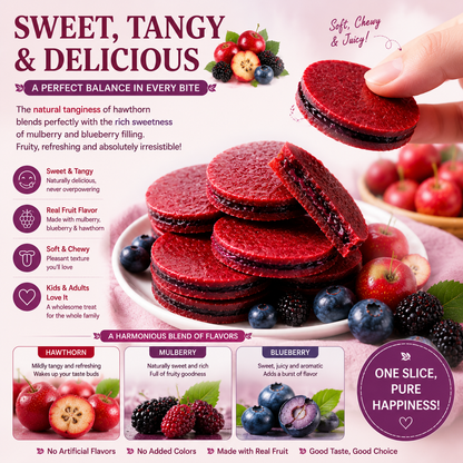 🍒🌿 Fig + Blueberry Hawthorn Slice Snack – Natural Digestive Wellness, High Fiber & Clean Energy Superfruit Bite ✨-DG1