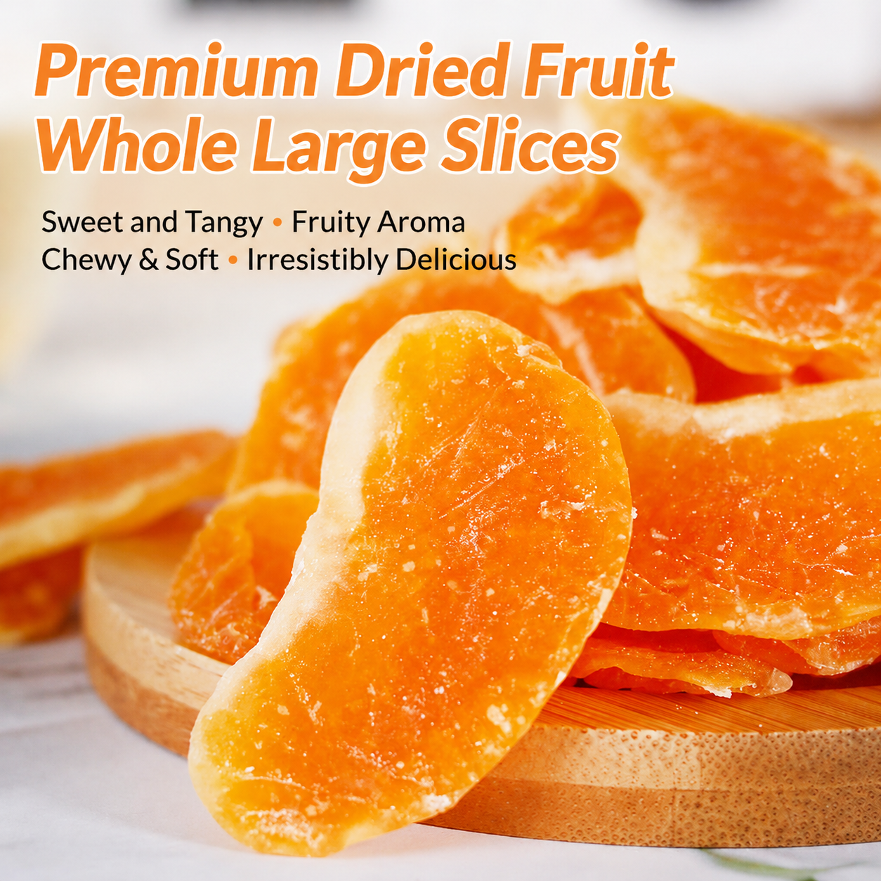 Premium Dried Mandarin Orange Slices - Juicy, Sweet, & Ideal Daily Snack! Limited Time Offer!-SUY