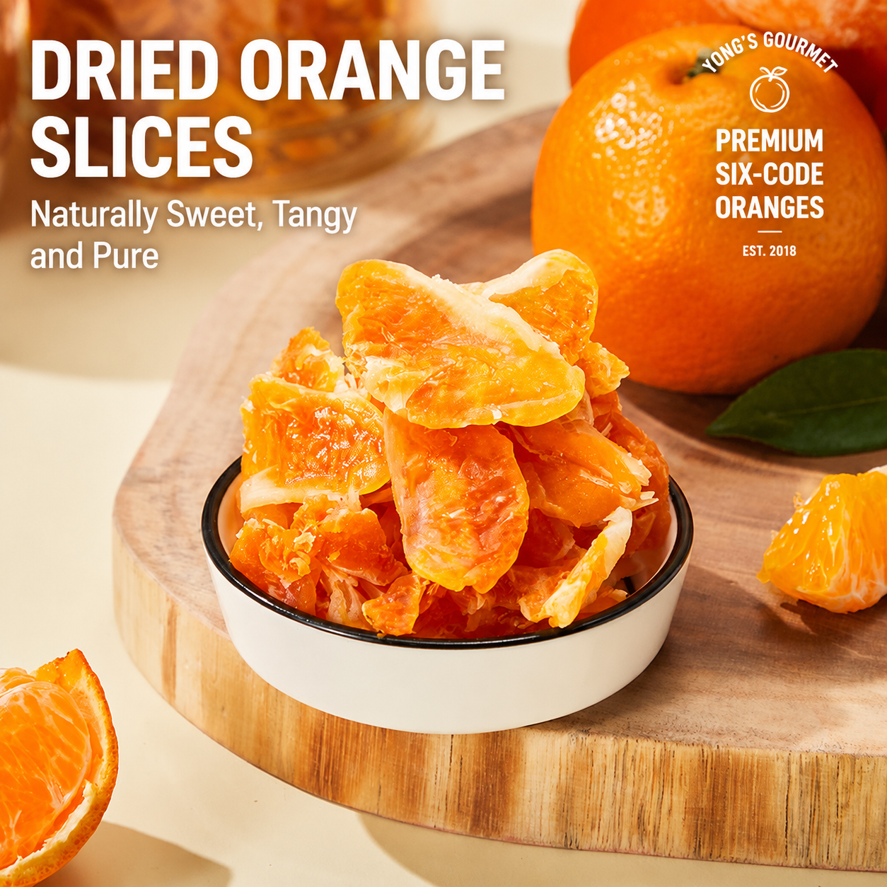 Premium Dried Mandarin Orange Slices - Juicy, Sweet, & Ideal Daily Snack! Limited Time Offer!-SUY