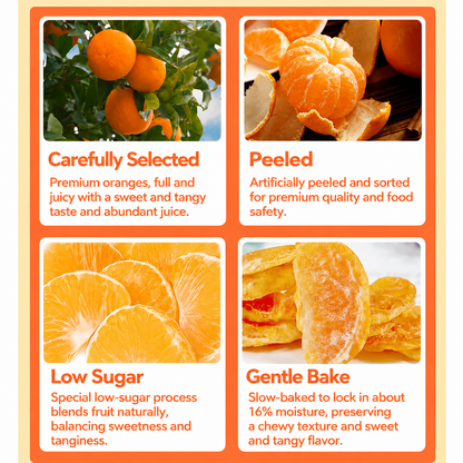 Premium Dried Mandarin Orange Slices - Juicy, Sweet, & Ideal Daily Snack! Limited Time Offer!-SUY