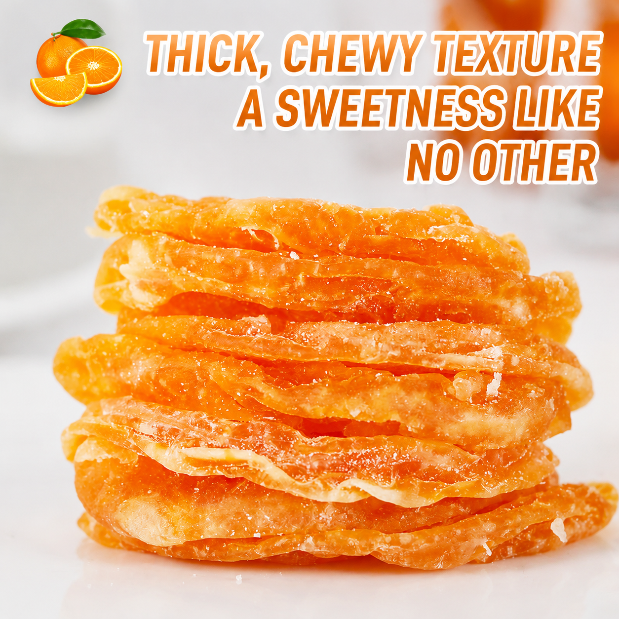 Premium Dried Mandarin Orange Slices - Juicy, Sweet, & Ideal Daily Snack! Limited Time Offer!-SUY