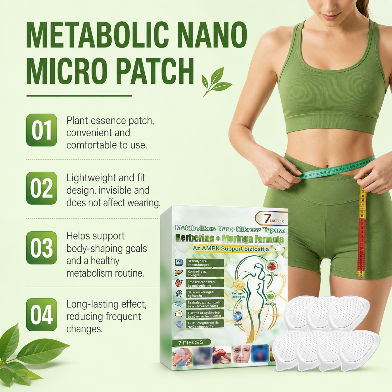 Advanced Metabolic Nano Microneedle Patch🎄 1 Patch Daily ✨7-Day Visible Wellness Berberine Moringa Complex ✅Boost Metabolism, Curb Cravings, Stabilize Blood Sugar & Sustain Energy 💥-ZYY