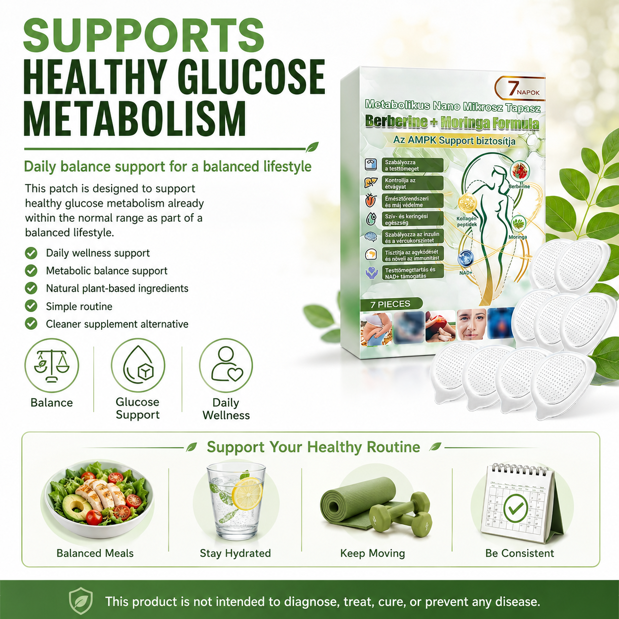 Advanced Metabolic Nano Microneedle Patch🎄 1 Patch Daily ✨7-Day Visible Wellness Berberine Moringa Complex ✅Boost Metabolism, Curb Cravings, Stabilize Blood Sugar & Sustain Energy 💥-ZYY