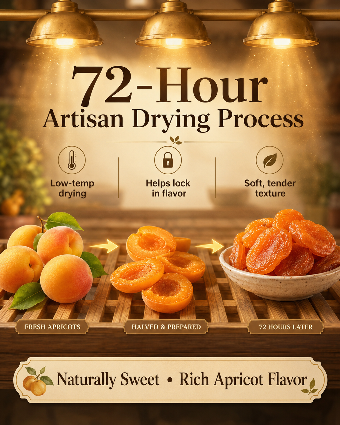 🏅Premium Seedless Golden Dried Apricots🟠 | Packed with Vitamin C & Natural Potassium, Promote Smooth Digestion, Relieve Bloating & Constipation, Nourish Heart & Boost Sustained Energy, Clean Organic Fruit Snack ❌ No Artificial Sugar-ZYY