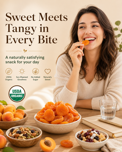 🏅Premium Seedless Golden Dried Apricots🟠 | Packed with Vitamin C & Natural Potassium, Promote Smooth Digestion, Relieve Bloating & Constipation, Nourish Heart & Boost Sustained Energy, Clean Organic Fruit Snack ❌ No Artificial Sugar-ZYY