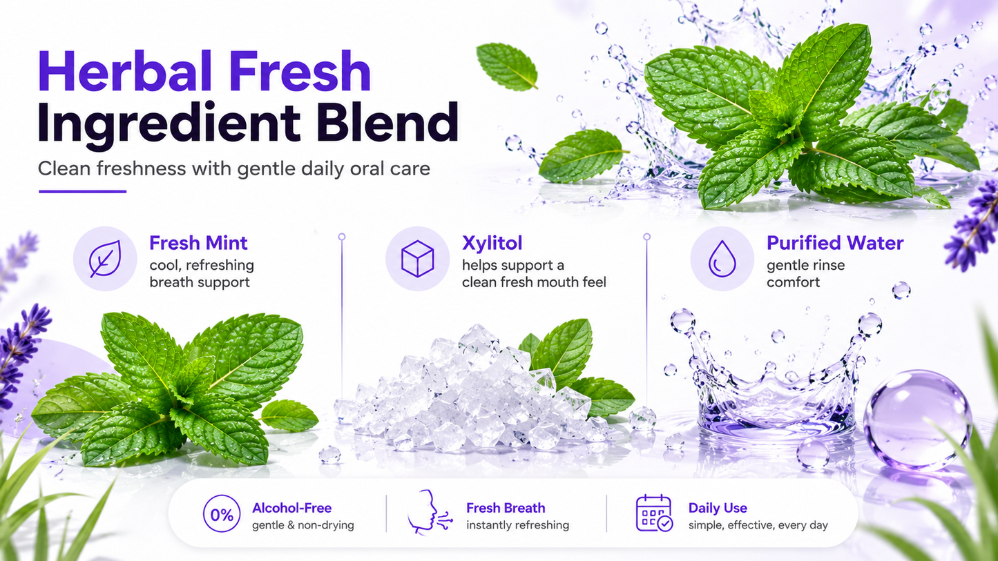 ✨Purple Whitening Mouthwash Sticks 💜 Alcohol-Free Fresh Mint Travel Pack, Gentle Teeth Brightening Rinse, Instant Bad Breath Removal, 20 Count Individually Wrapped Mouthwash for Daily Use-ZZ