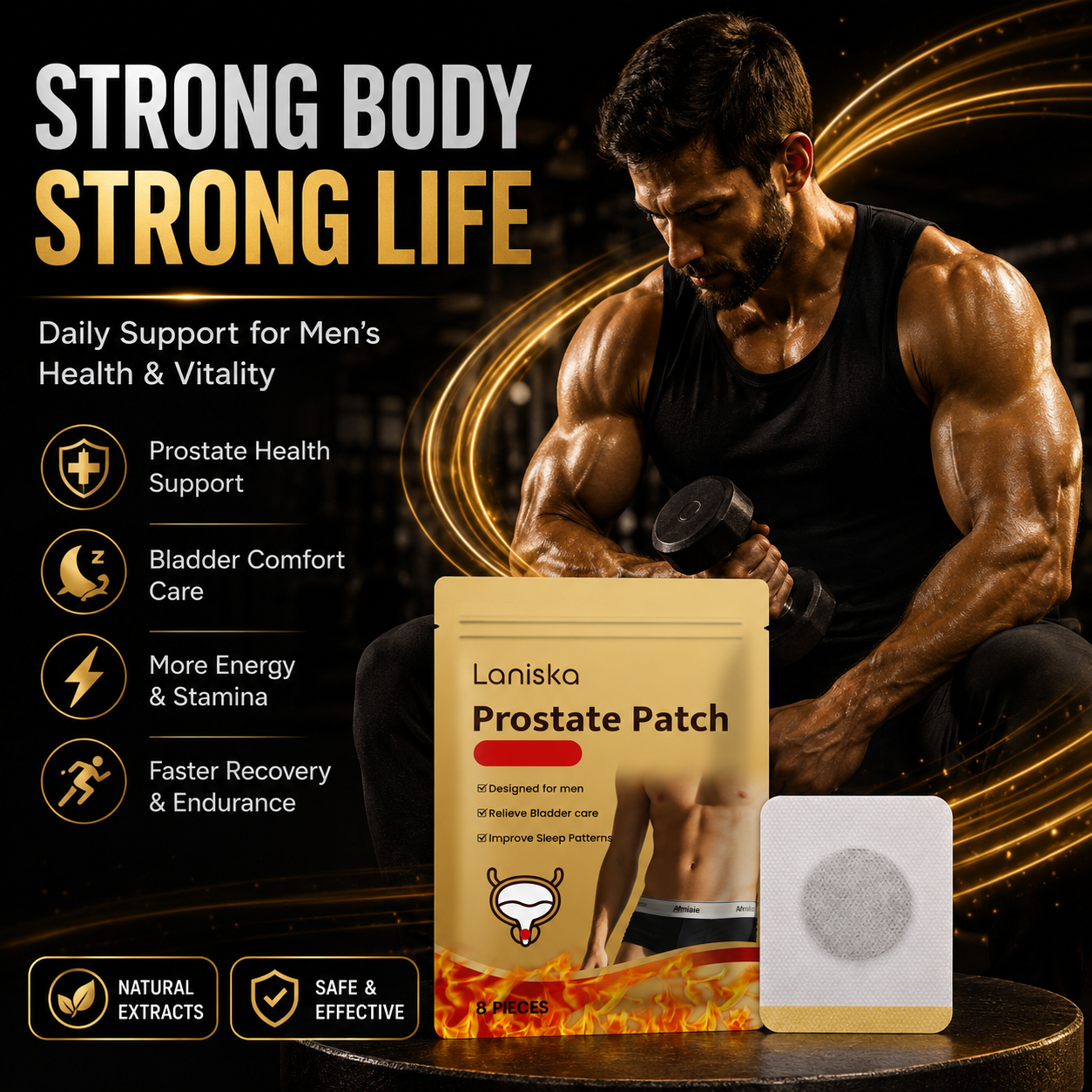 💪Men Gentle Prostate Vitality Care Patches🌿Comfort Soothing Massage Navel Stickers, Natural Male Body Skin Wellness Support Patch Ideal Gift for Men-ZYY