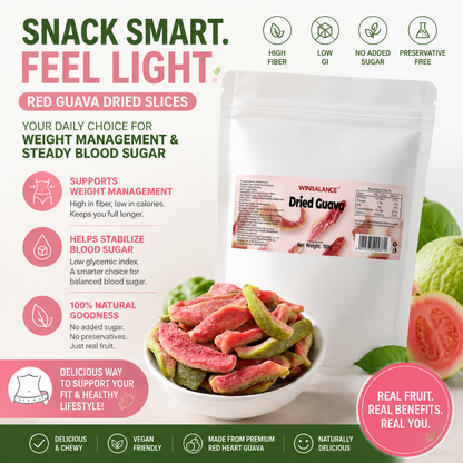 💪 Boost Your Energy & Curb Cravings – Natural Red Guava Slices, High in Fiber 🌿-DG1