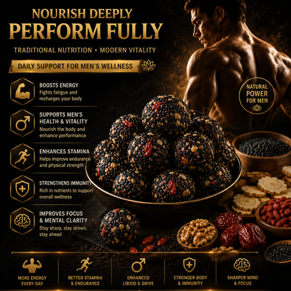 🌿💪 Herbal Vitality Black Sesame & Polygonatum Balls – Boost Male Energy, Endurance & Confidence Naturally 🌟-DG1