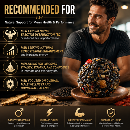 🌿💪 Herbal Vitality Black Sesame & Polygonatum Balls – Boost Male Energy, Endurance & Confidence Naturally 🌟-DG1